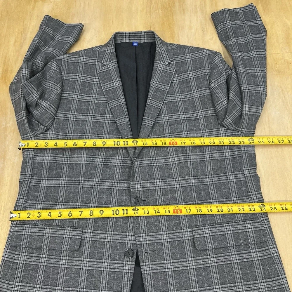 APT.9 Blazer Jacket Sport Coat Mens 48R Slim‎ Fit Polyester Blend Stretch Gray